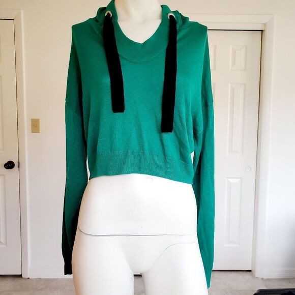 Divided green Cropped hoddie M - Picture 2 of 8